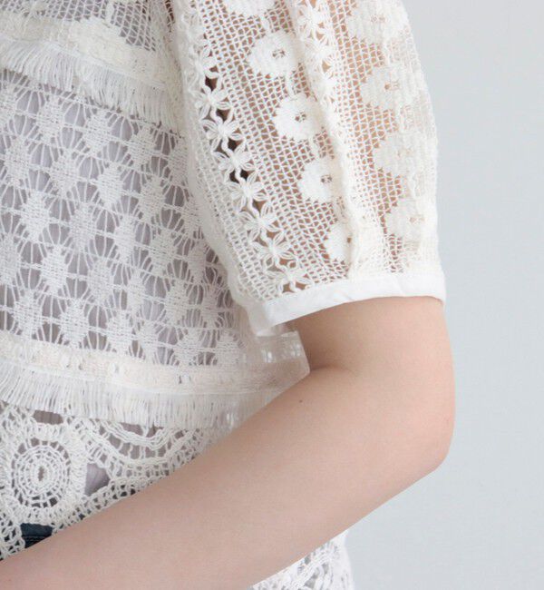 fredy emue「レース切替前開きブラウス」|シャツ・ブラウス|