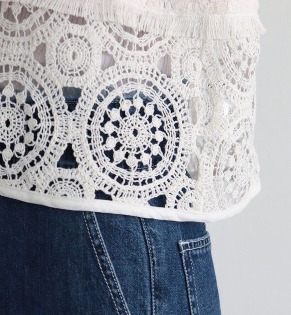 fredy emue「レース切替前開きブラウス」|シャツ・ブラウス|