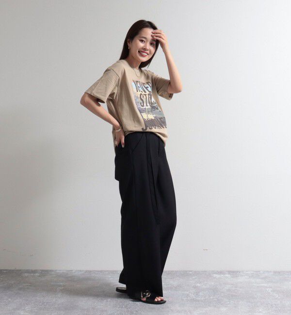 fredy emue「ベルト付きタックパンツ」|スラックス|