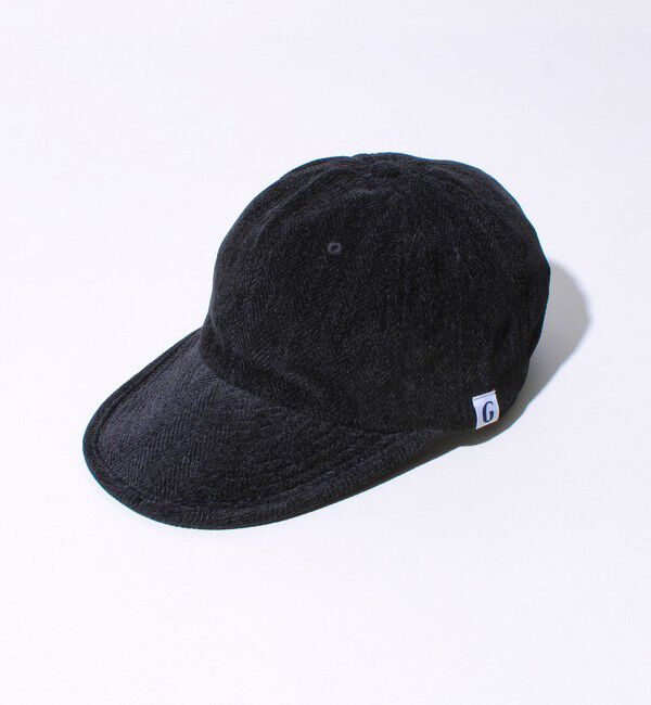 GLOSTER「【GLOSTER/グロスター】ヘリンボーン ロングブリムキャップ」|キャップ・キャスケット|ブラック