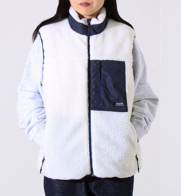 GLOSTER「【2WAYで着回せる】【UNISEX】GLOSTER配色別注 TAIONボア&times;ダウンベスト」|ダウンベスト・ベスト|