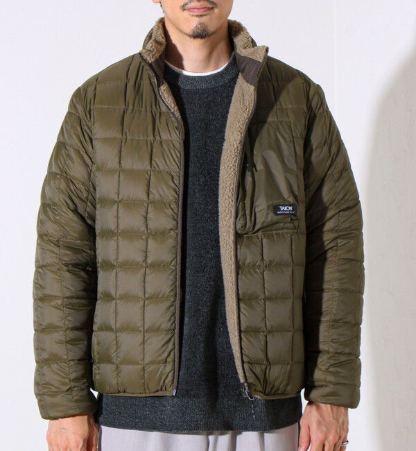 GLOSTER「【2WAYで着回せる】【UNISEX】GLOSTER配色別注 TAIONボア&times;ダウンブルゾン」|ダウン|