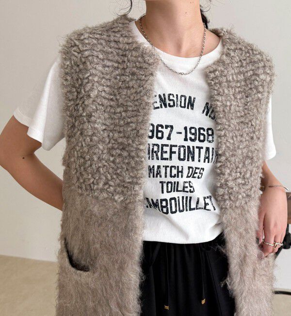 fredy emue「ループ起毛切替ニットジレ」|ベスト・ジレ|