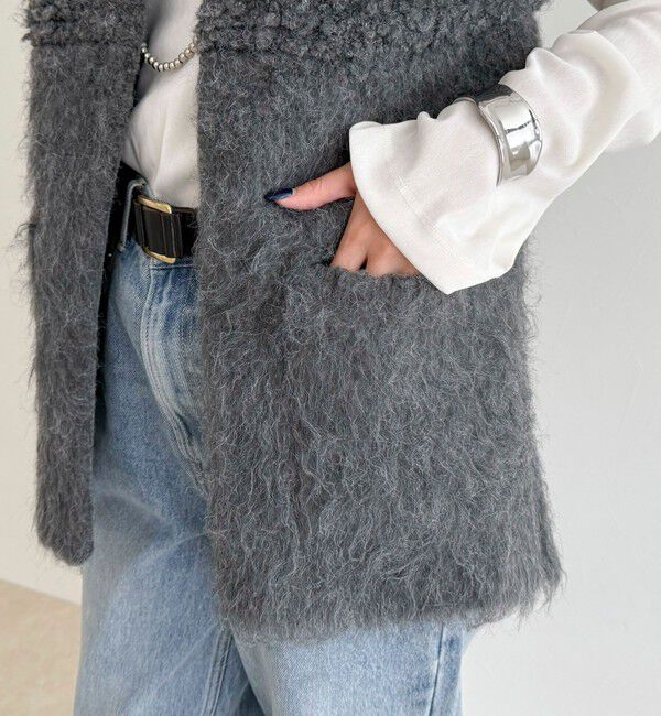 fredy emue「ループ起毛切替ニットジレ」|ベスト・ジレ|