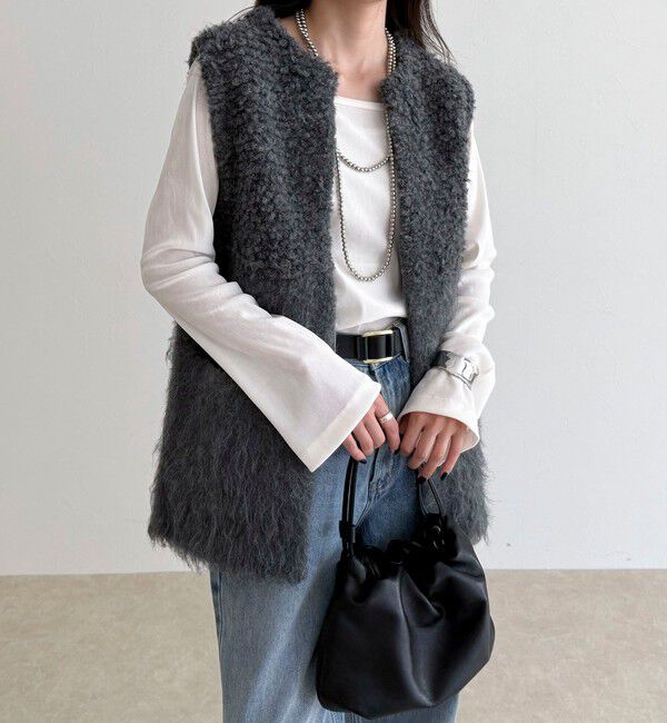 fredy emue「ループ起毛切替ニットジレ」|ベスト・ジレ|