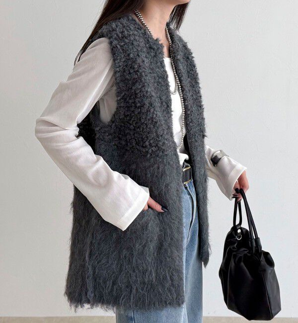 fredy emue「ループ起毛切替ニットジレ」|ベスト・ジレ|