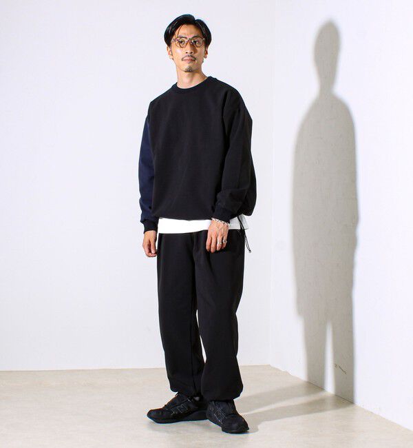GLOSTER「【配色袖がアクセント】トリコットバイカラースリーブ プルオーバー」|スウェット・ジャージ|