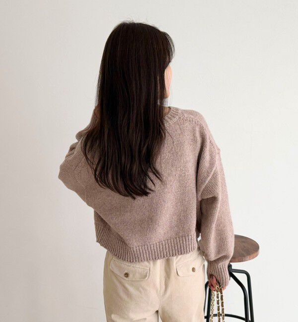 fredy emue「キラキラクロップド丈ニットプルオーバー」|ニット・セーター|