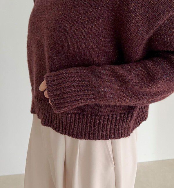 fredy emue「キラキラクロップド丈ニットプルオーバー」|ニット・セーター|