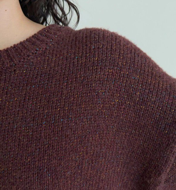 fredy emue「キラキラクロップド丈ニットプルオーバー」|ニット・セーター|