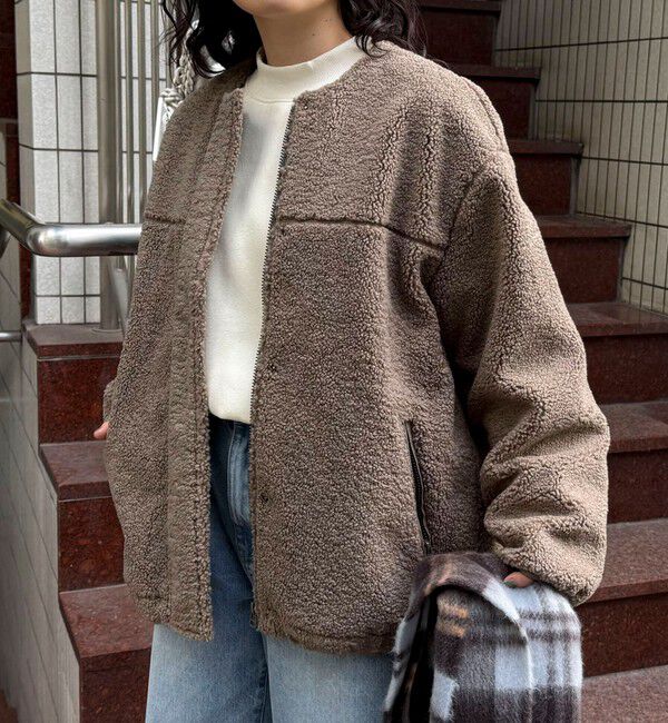 fredy emue「《防風》ボアノーカラーブルゾン」|ダッフルコート|