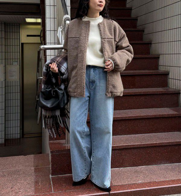 fredy emue「《防風》ボアノーカラーブルゾン」|ダッフルコート|