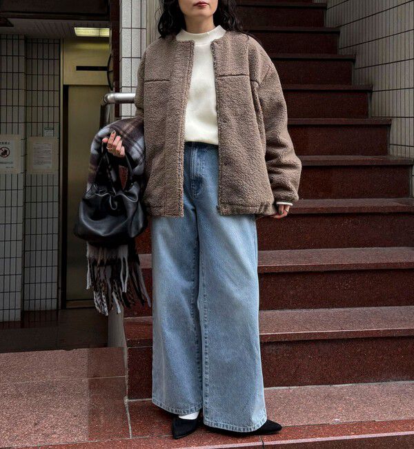 fredy emue「《防風》ボアノーカラーブルゾン」|ダッフルコート|