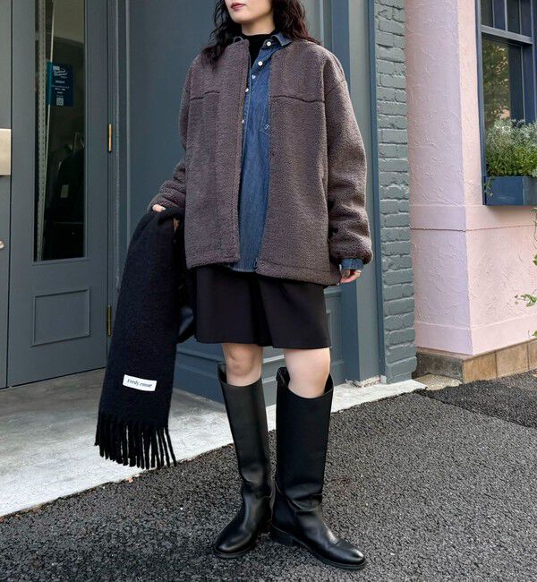 fredy emue「《防風》ボアノーカラーブルゾン」|ダッフルコート|