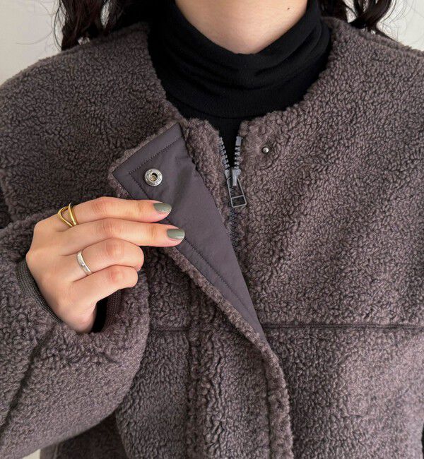 fredy emue「《防風》ボアノーカラーブルゾン」|ダッフルコート|