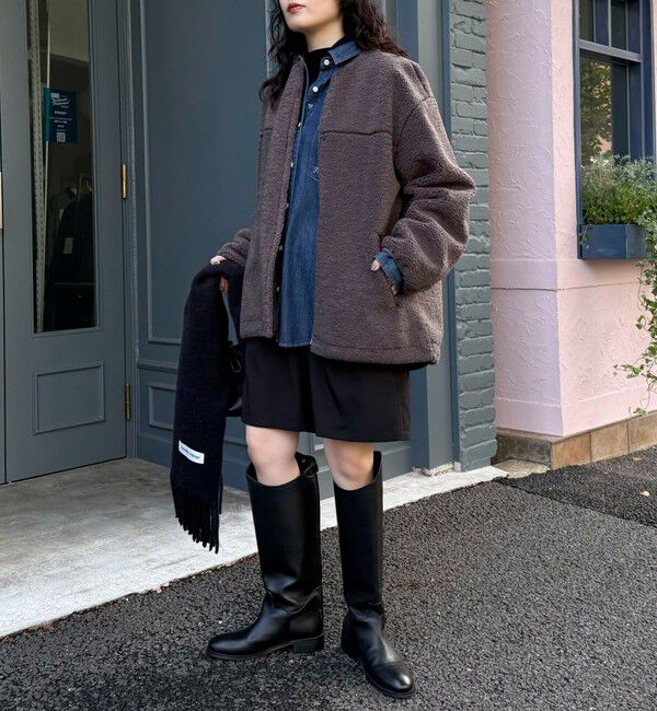 fredy emue「《防風》ボアノーカラーブルゾン」|ダッフルコート|