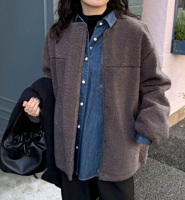 fredy emue「《防風》ボアノーカラーブルゾン」|ダッフルコート|