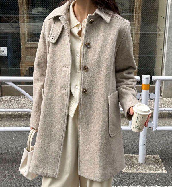 fredy emue「Super100ステンカラーミドルコート」|ダッフルコート|