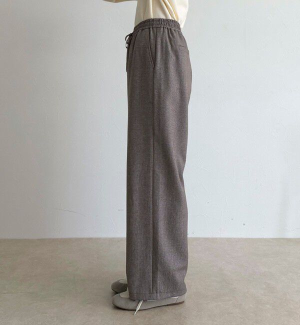 fredy emue「【4サイズ展開】ソフトシャークスキン/チェックイージーパンツ」|チノ|