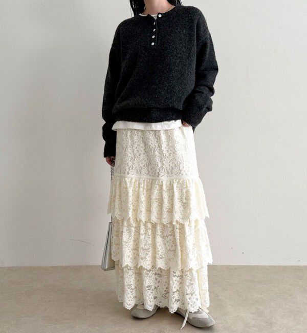 fredy emue「起毛レースティアードスカート」|スカート|