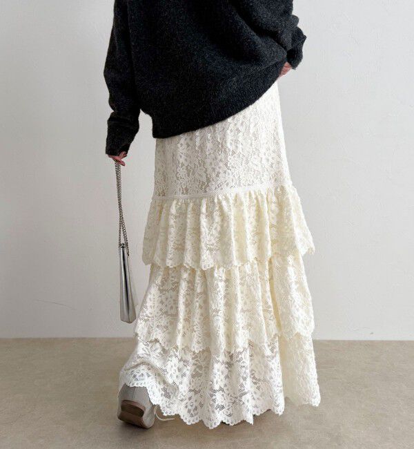 fredy emue「起毛レースティアードスカート」|スカート|