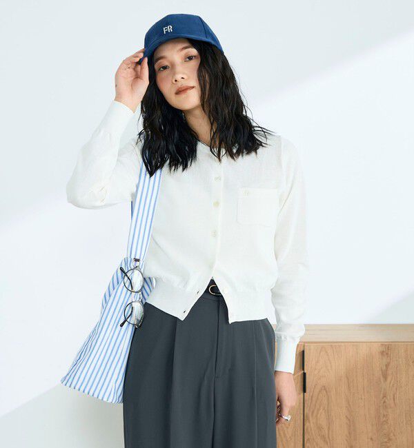 fredy emue「FR刺繍コットン混BASICカーディガン」|カーディガン|