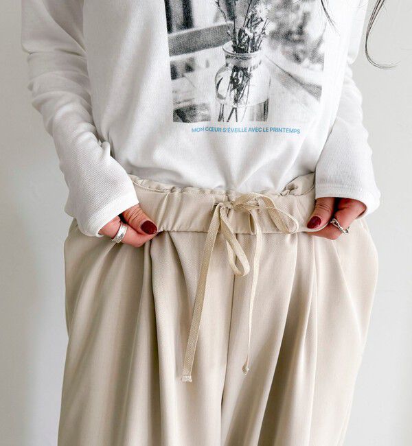 fredy emue「【ラクなのにきちんと見え】シャラリツイル イージーパンツ」|チノ|