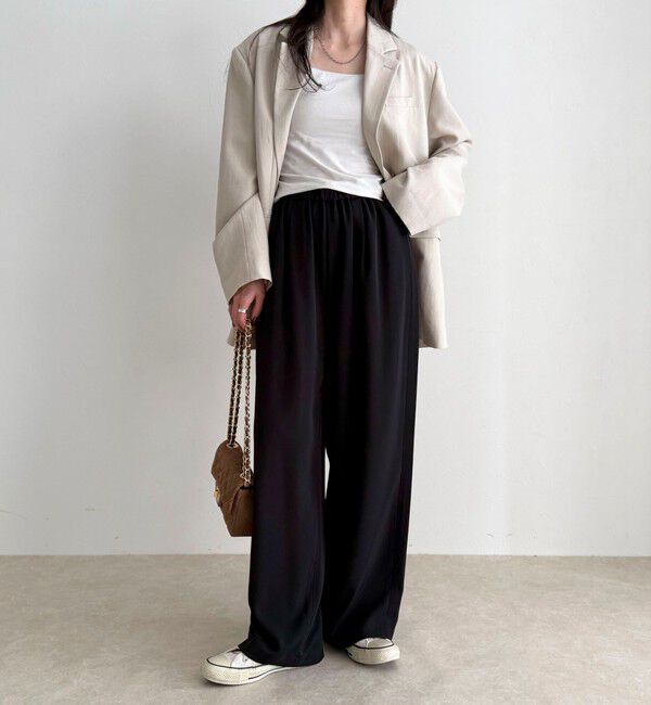 fredy emue「【ラクなのにきちんと見え】シャラリツイル イージーパンツ」|チノ|