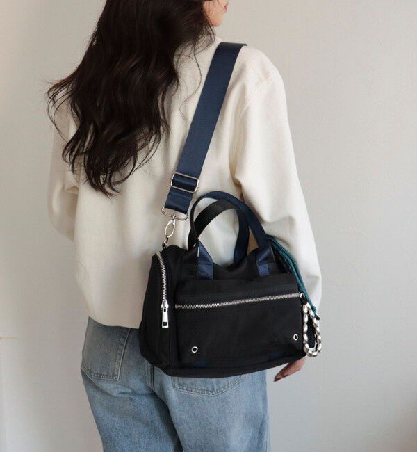 fredy emue「【CONTROL FREAK/コントロールフリーク】ミリタリーチャームボストンバッグ」|ショルダー・メッセンジャー|ブラック
