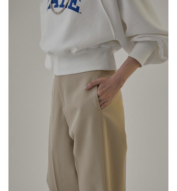 SALON adam et rope'「エコツイルスタイルアップワイドパンツ【洗える】」|チノ|