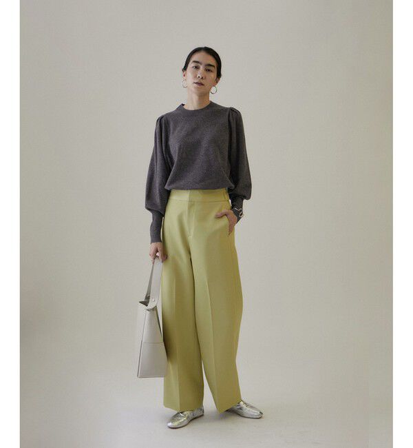 SALON adam et rope'「エコツイルスタイルアップワイドパンツ【洗える】」|チノ|