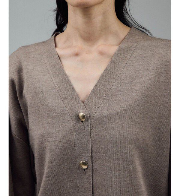 SALON adam et rope'「ウールスムースVネックカーディガン」|カーディガン|