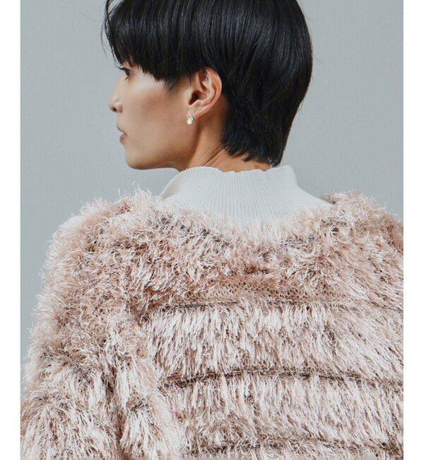 SALON adam et rope'「シャギーファーニットボレロ」|カーディガン|