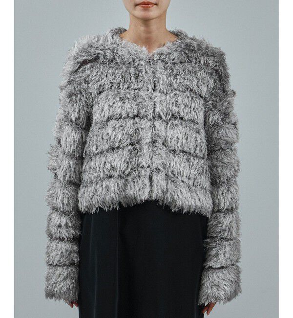 SALON adam et rope'「シャギーファーニットボレロ」|カーディガン|