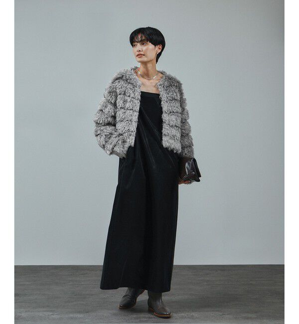 SALON adam et rope'「シャギーファーニットボレロ」|カーディガン|