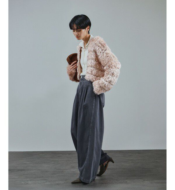 SALON adam et rope'「シャギーファーニットボレロ」|カーディガン|