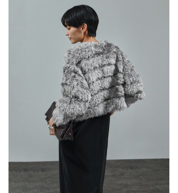 SALON adam et rope'「シャギーファーニットボレロ」|カーディガン|