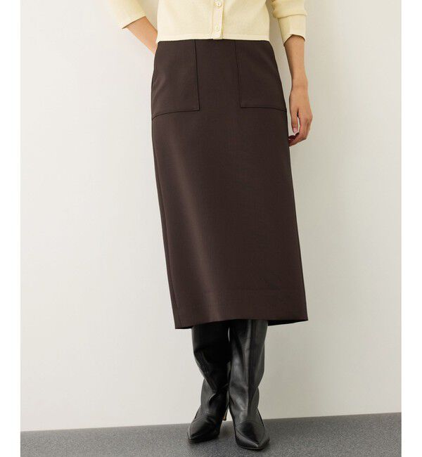 ROPE「[美人スカート]ポケット付きタイトスカート/イージーケア・26SS」|スカート|ブラウン(20)