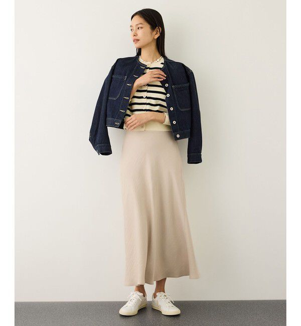 ROPE「リンクルサテンマーメイドスカート」|スカート|