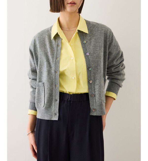 ROPE「ウールカシミヤニットカーディガン」|カーディガン|ライトグレー(08)