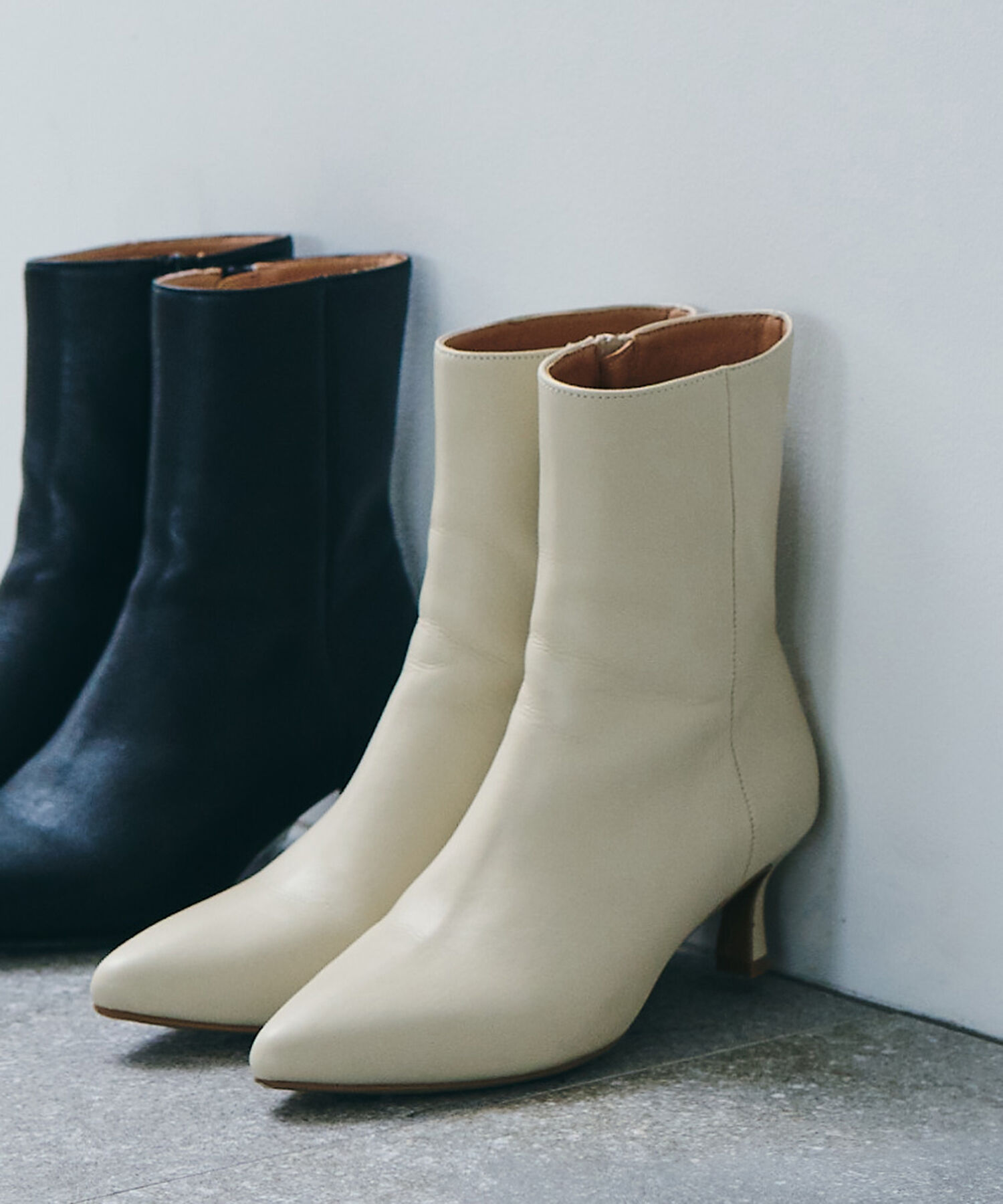 Juze「【生活防水・抗菌防臭】リサイクルレザーポインテッドミドルブーツ【sustainable】」|その他|キナリ(16)