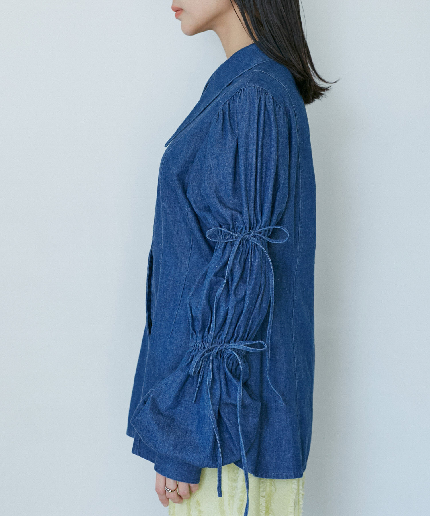 VIS「【洗える】デニムシャツブラウス」|シャツ・ブラウス|