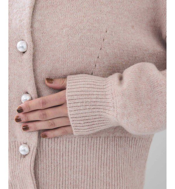 VIS「ハートアソートパール釦ラメミックスカーディガン/イージーケア・一部WEB限定カラー」|カーディガン|