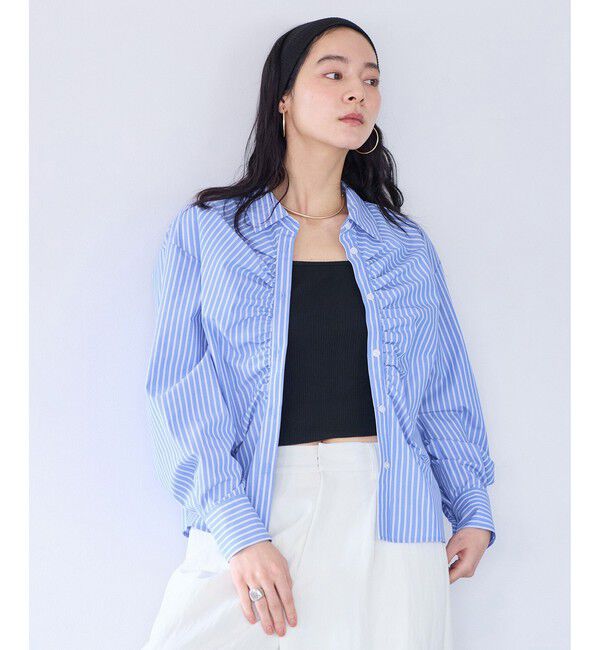 VIS「フロントギャザーシャツ」|シャツ・ブラウス|