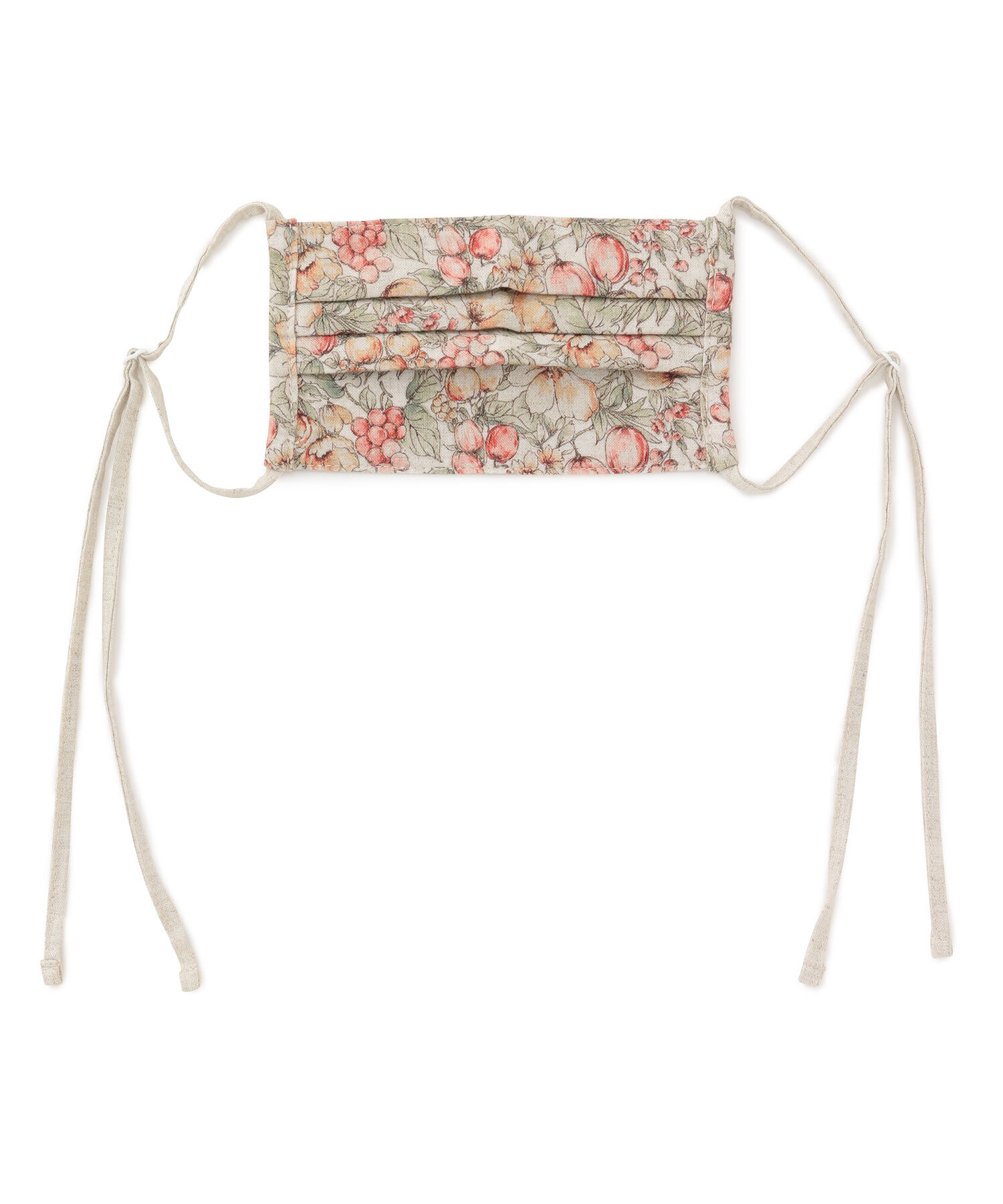 ROPE PICNIC PASSAGE「【UVカット】【接触冷感・吸水速乾】リネン混ヴィンテージライクフルーツプリントプリーツマスク」|その他|