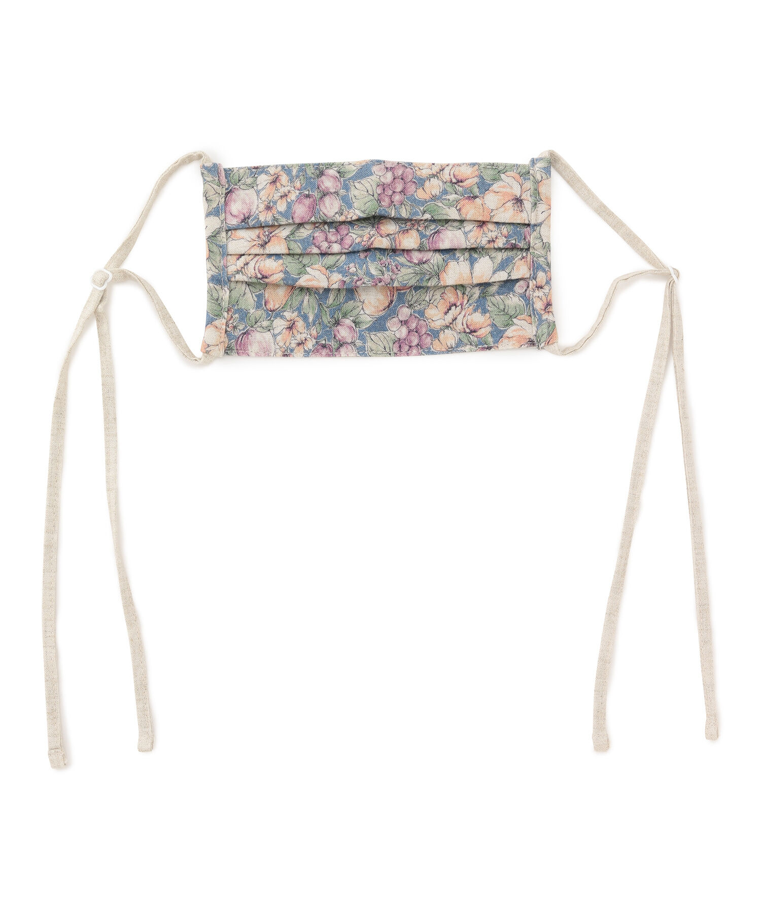 ROPE PICNIC PASSAGE「【UVカット】【接触冷感・吸水速乾】リネン混ヴィンテージライクフルーツプリントプリーツマスク」|その他|