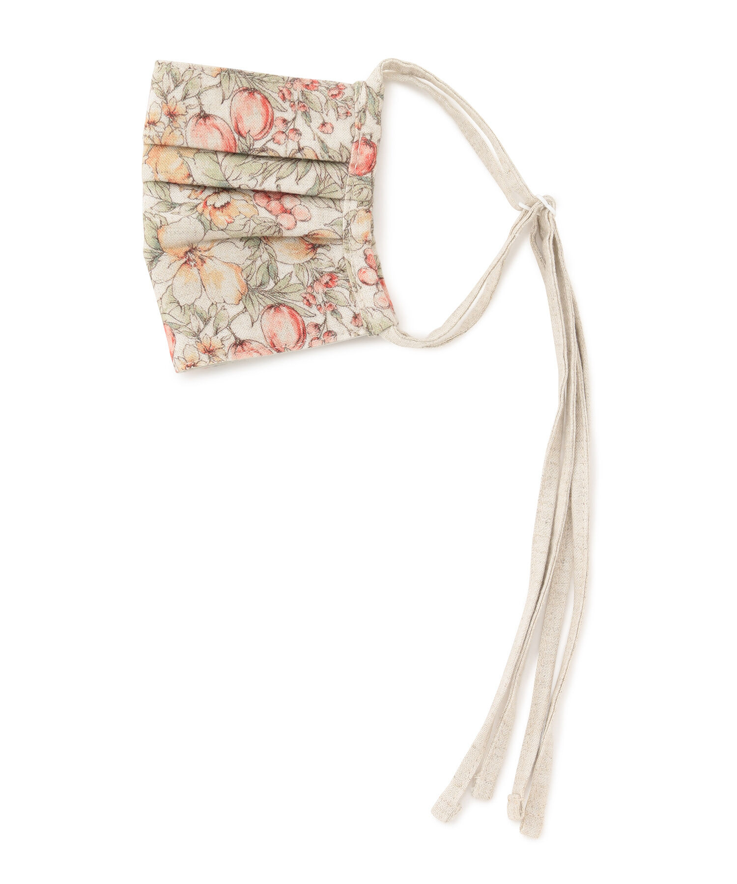 ROPE PICNIC PASSAGE「【UVカット】【接触冷感・吸水速乾】リネン混ヴィンテージライクフルーツプリントプリーツマスク」|その他|