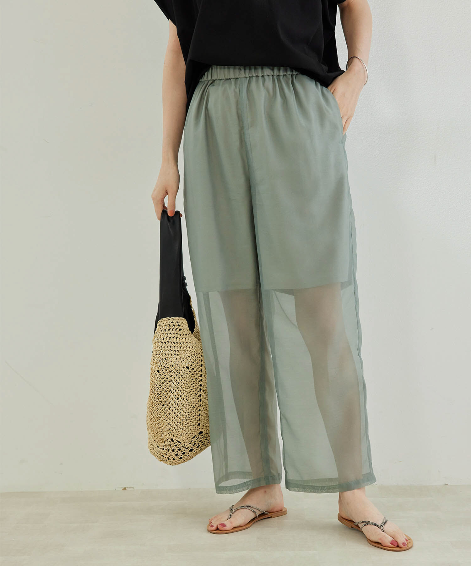 Rope&rsquo;Picnic「【RENU再生ポリエステル】シアーパンツ」|その他|