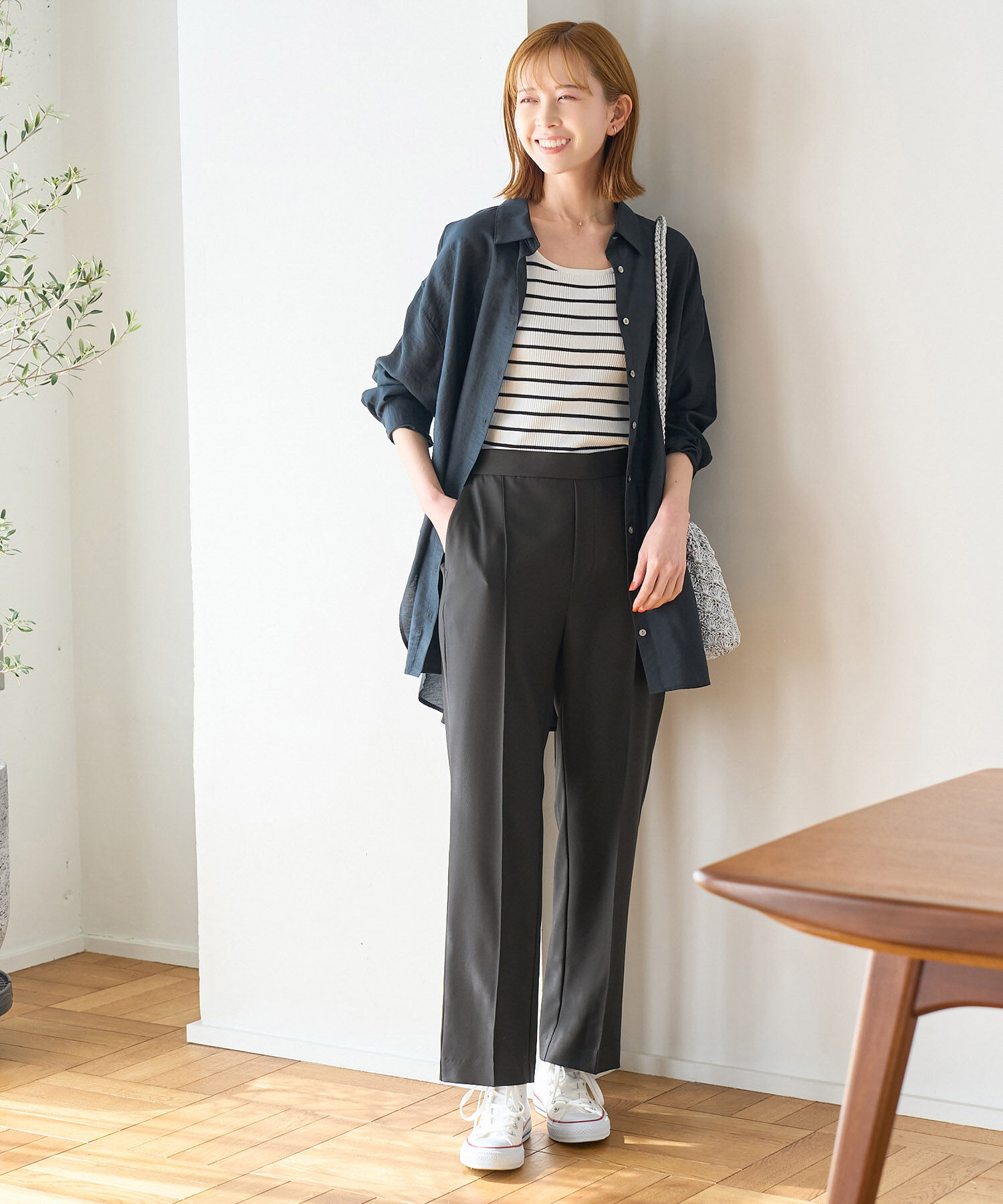 Rope&rsquo;Picnic「ラク美/スティックパンツ」|スラックス|