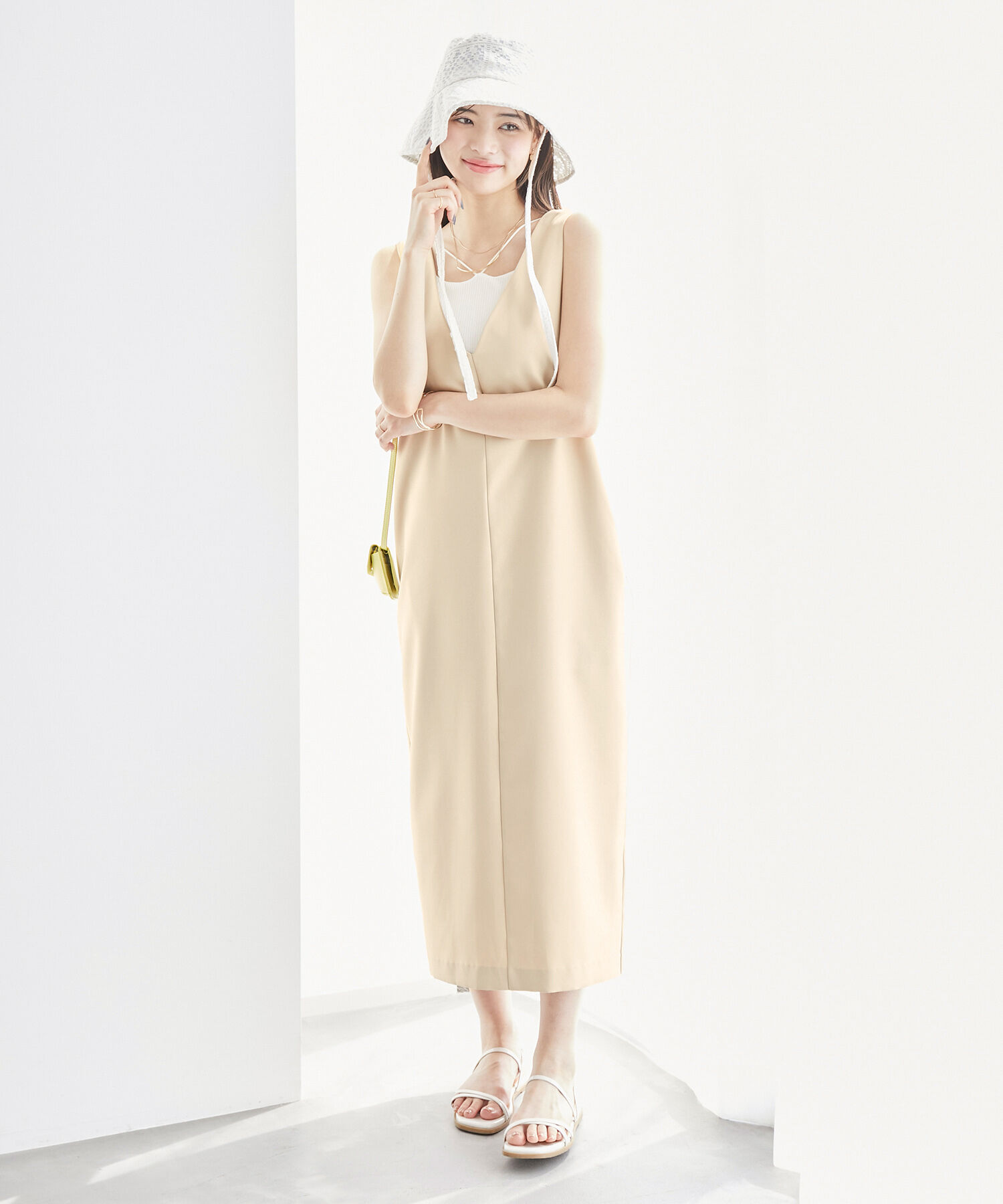 Rope&rsquo;Picnic「ブライトシリーズ/ジャンパースカート/2WAY・リンクコーデ」|ジャンパースカート|